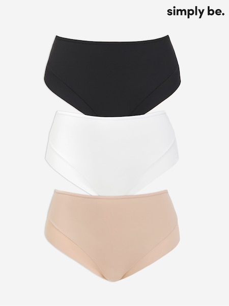 Simply Be Black Magisculpt Lace Tummy Tamer Knickers 3 Pack (W82488) | €42