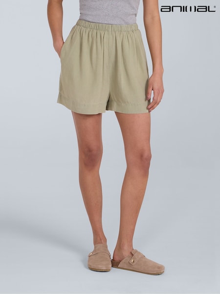 Animal Green Womens Nova Linen Shorts (W82657) | R$ 445