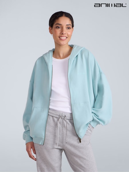 Animal Blue Womens Idol Zip Through Hoodie (W82658) | R$ 455