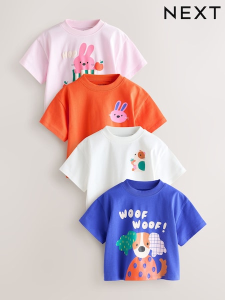 Blue/Green T-Shirts 4 Pack (3mths-7yrs) (W82679) | $43 - $52