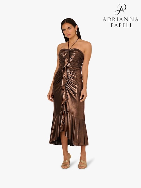 Adrianna By Adrianna Papell Foiled Jersey Midi Dress (W82758) | R$ 2.950