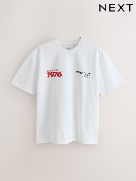 White Hot Hatch Car Graphic T-Shirt (W82848) | €33