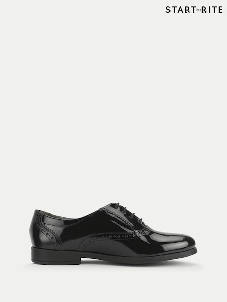 Start-Rite Girls Hermione Patent Lace-Up Oxford Style Closed School Black Shoes (W82894) | 85 €