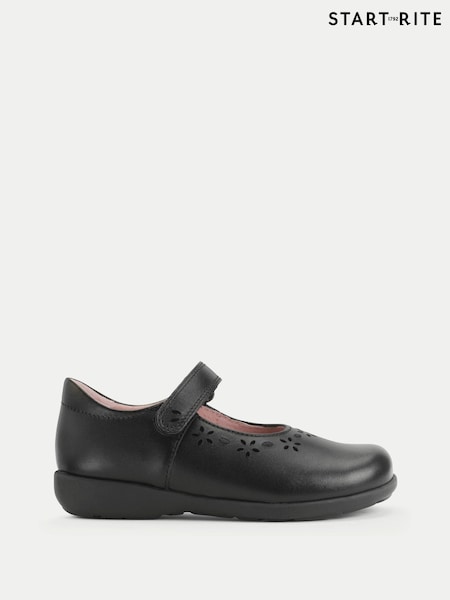 Start-Rite Girls Emily Mary Jane Single Bar Rip Tape Primary School Black Shoes (W82897) | 75 €