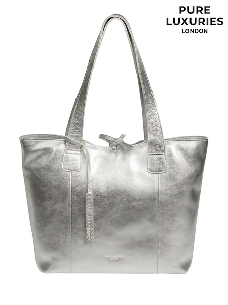 Pure Luxuries London Metallic Windsor Leather Tote Bag (W82917) | OMR27
