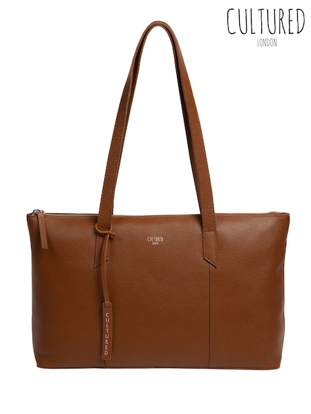 Cultured London Marlowe Leather Brown Tote Bag (W82927) | R$ 485