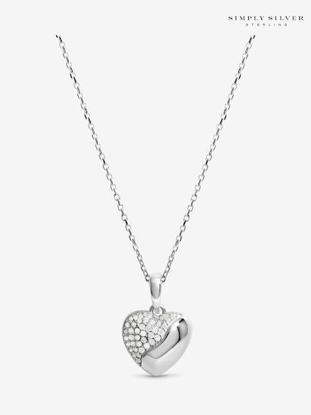 Simply Silver Silver Tone Micro Pave Pendant (W82964) | €53