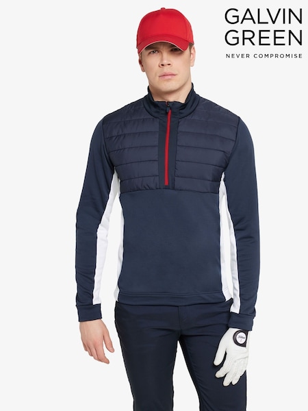 Galvin Green Blue Dalton Insulating Golf Mid Layer Sweat Top (W82975) | 826 QAR