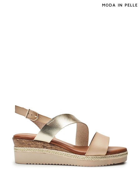 Moda in Pelle Joani Cross Strap Upper Sling Back White Sandals (W83217) | € 123