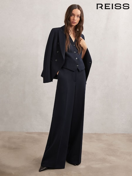 Azul marino - Reiss Gabi Wide-Leg Suit Trousers (W83337) | 170 €