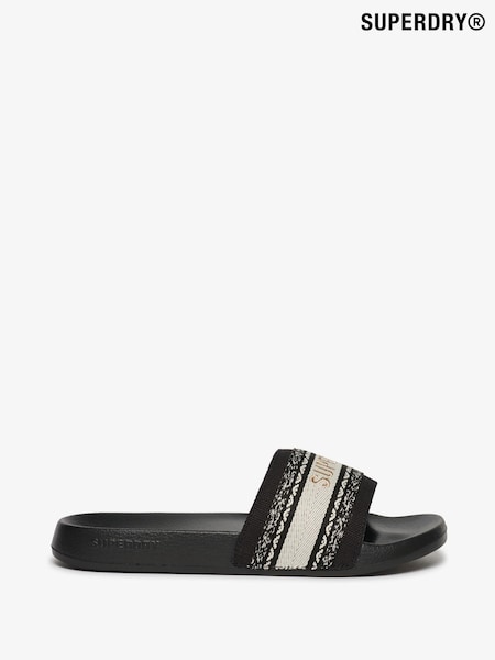 Superdry Black Webbing Interest Pool Sliders (W83540) | R$ 295