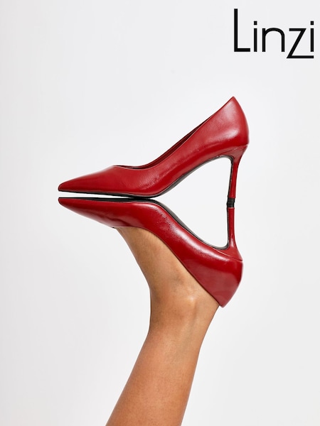 Linzi Red Classic V-Cut Vamp Court Shoes (W83614) | €56