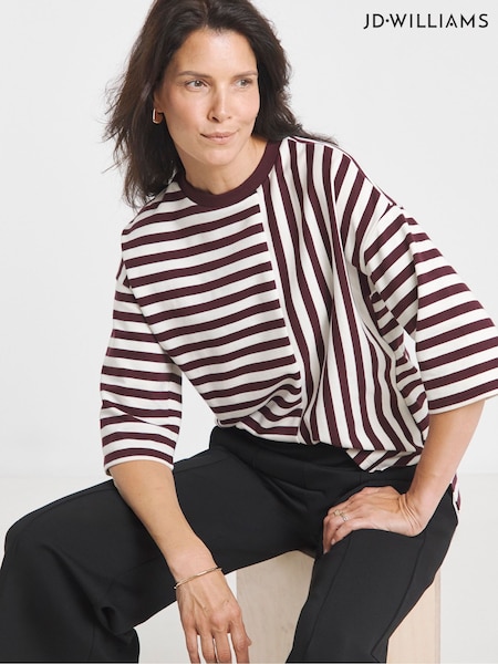 JD Williams Stripe Cut About Crew Neck T-Shirt (W83638) | € 37