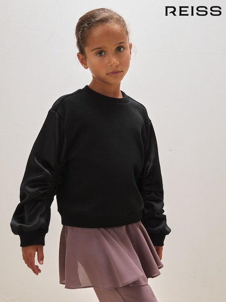 Reiss Black Mara 3-9 yrs Reiss | Royal Ballet Ruched Sweatshirt (W83697) | €76