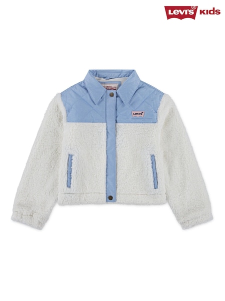 Levi's® Natural Logo Shepa Fleece Denim Mix Trucker Jacket (W83724) | € 101 - € 109