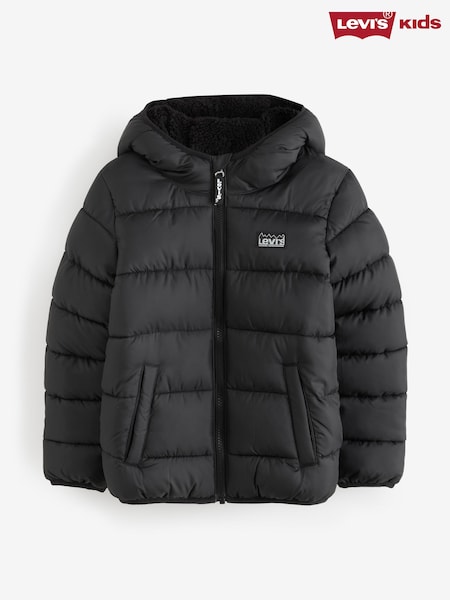 črna - Levi's® Sherpa Lined Midweight Logo Puffer Coat (W83725) | € 99 - € 105