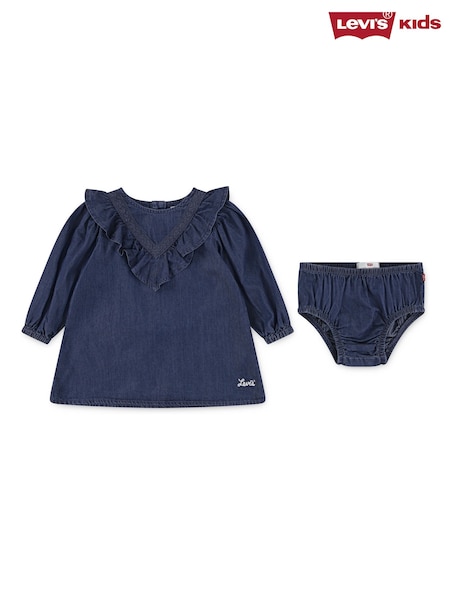 Levi's® Baby Western Ruffle Logo Dress & Bloomers Set (W83728) | ‏262 د.إ.‏