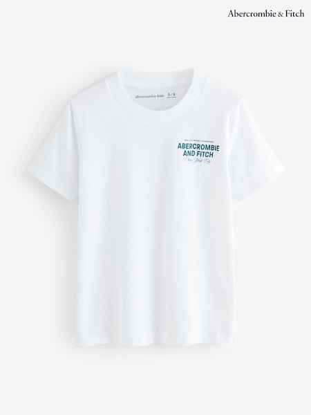 Abercrombie & Fitch White City Stack T-Shirt With Back Print (W83760) | AED105