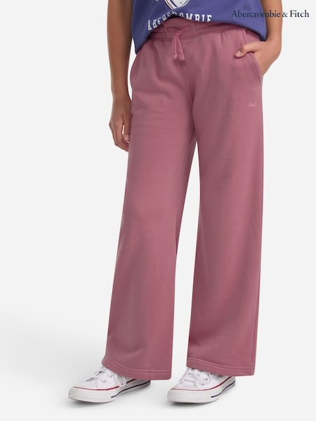 Abercrombie & Fitch Essentials Wide Leg Fleece Joggers (W83784) | AED151