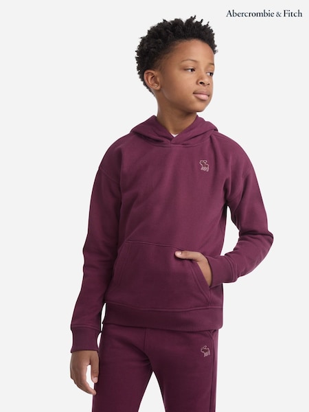 Abercrombie & Fitch Essentials Fleece Logo Popover Hoodie (W83795) | 173 QAR