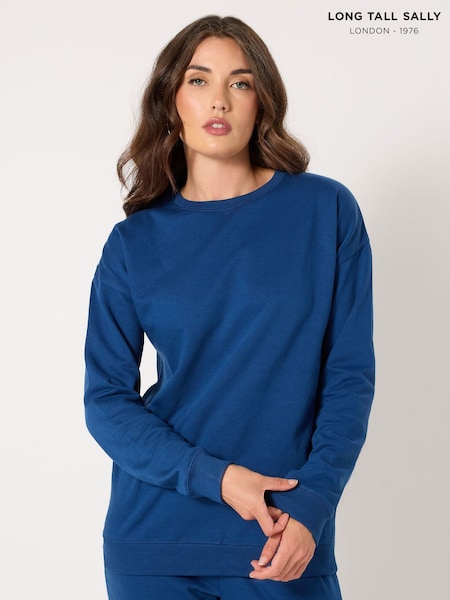 Long Tall Sally Blue Crew Neck Sweatshirt (W83819) | R$ 255