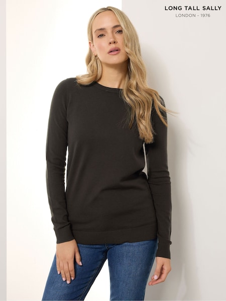 Long Tall Sally Brown Crew Neck Jumper (W83833) | €36