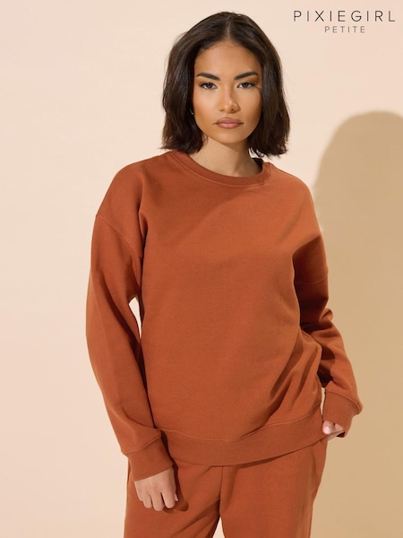 Alaranjado - PixieGirl Petite Co-Ord Sweatshirt (W83899) | R$ 215