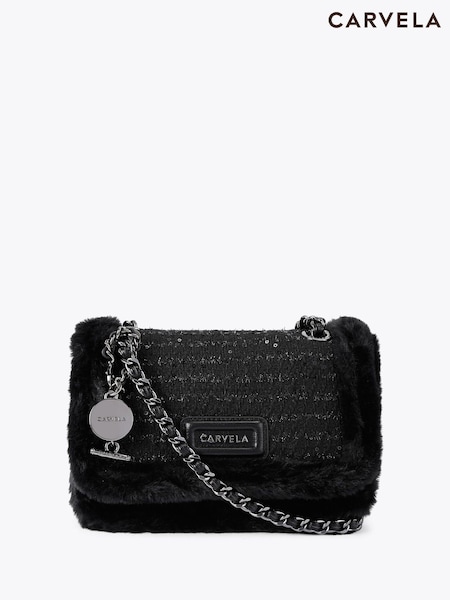 Carvela Black Bella Chain Shoulder Bag (W84009) | €185