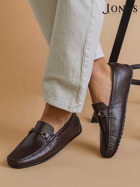 Jones Bootmaker Brown Pascual Leather Moccasins (W84048) | AZN 248