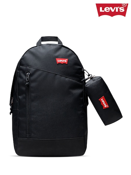 Levi's® Black Logo Backpack With Pencil Case (W84108) | AED239