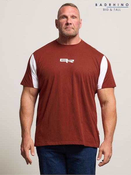 BadRhino Big & Tall Red Cut & Sew T-Shirt (W84136) | AED116