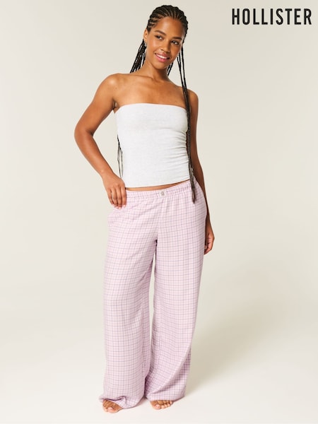 Hollister Pink Flannel Pyjama Bottoms (W84636) | €22.50 - €35