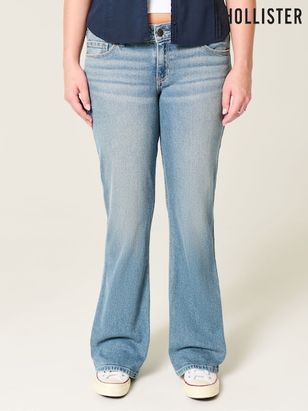 Hollister Blue Low Rise Baggy Jeans (W84643) | €53 - €66