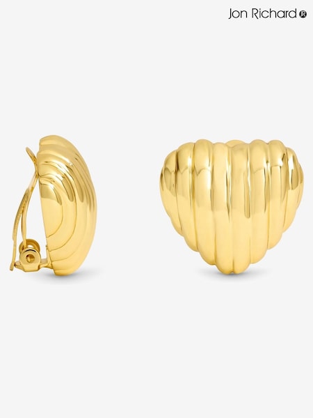 Jon Richard Gold Tone Heart Clip Earrings (W84653) | €25