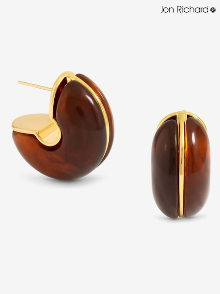 Jon Richard Gold Tone Resin Hoop Earrings (W84676) | €25