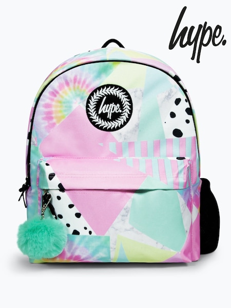 Hype Girls Pink Iconic Pastel Collage Multicolour Backpack (W84747) | €40