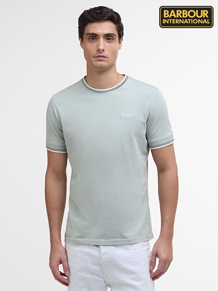 Barbour® International Grey Ethan Tipped T-Shirt (W84793) | 198 QAR