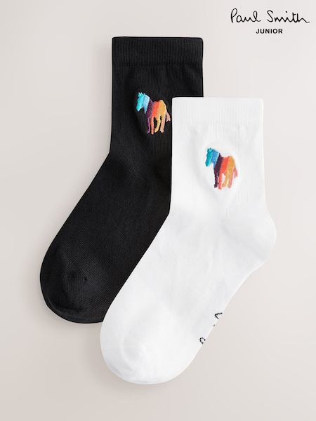 Paul Smith Junior Multi Zebra Logo Socks 2 Pack (W84900) | $32