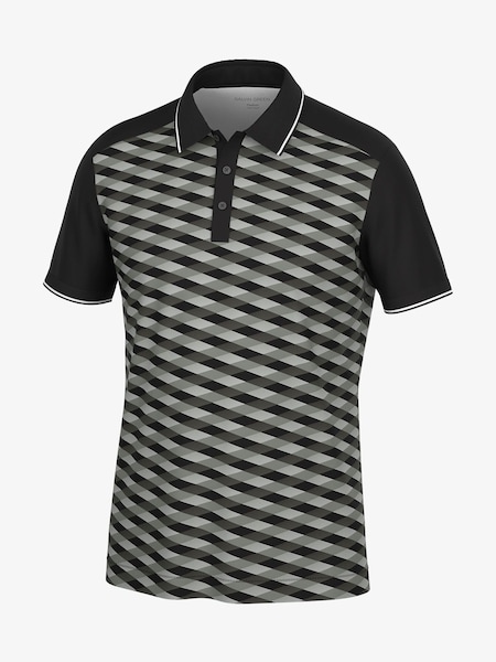 Galvin Green Black Marlon Breathable Short Sleeve Golf Polo Shirt (W84902) | €113