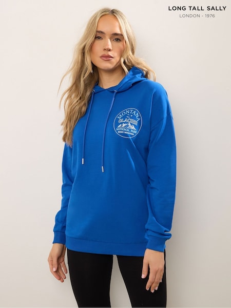 Long Tall Sally Blue Overhead Hoodie (W85206) | €47