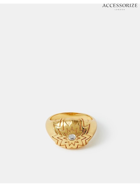 Accessorize 14ct Diamanté Star Dome Ring (W85242) | 1 322 грн