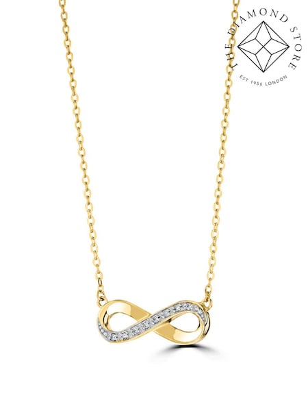 The Diamond Store White Infinity 0.08ct Necklace Lab Diamonds in 18K Gold Vermeil (W85267) | €173