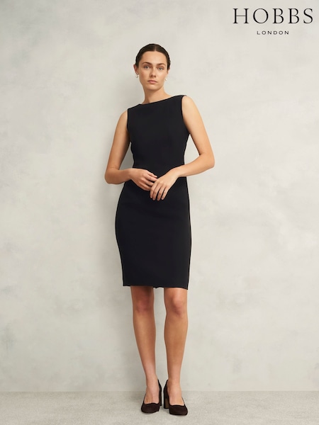 Hobbs Black Petite Rae Dress (W85299) | €178