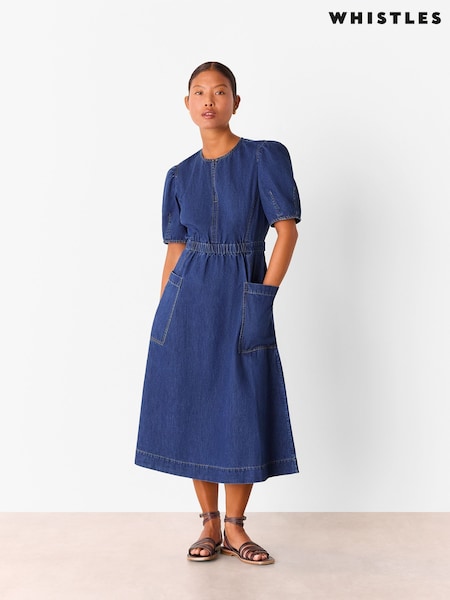 Whistles Petite Midi Short Sleeve Dress (W85311) | R$ 1.470