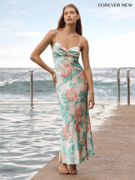 Forever New Cream Leslie Bustier Slip Dress (W85393) | R$ 1.085