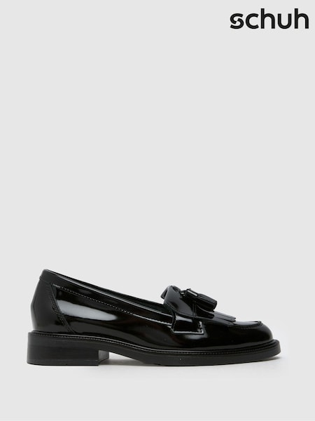 Schuh Lizzie Patent Leather Black Loafers (W85456) | €79