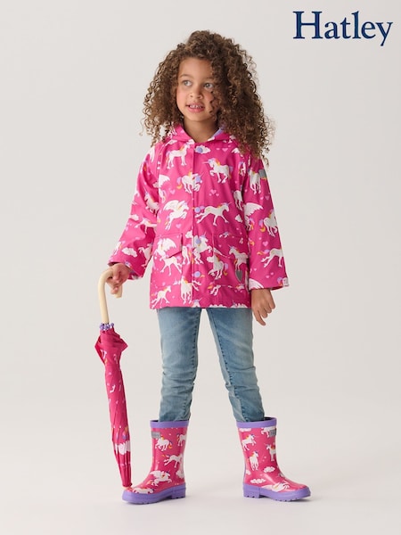 Hatley Pink Shark Frenzy Rain Wellies (W85498) | €44