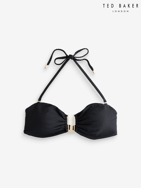 Ted Baker Black Yulha-Textured U-Bar Bikini Top (W85523) | €73