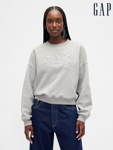 Gap Grey VintageSoft Logo Wedge Sweatshirt (W85619) | €53