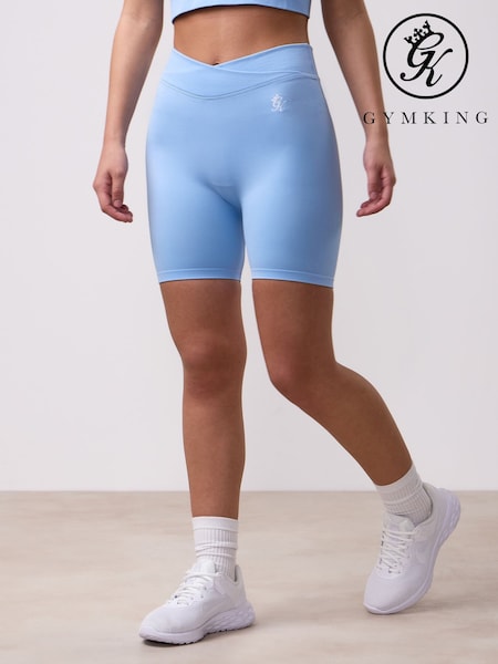 Gym King Blue Seamless 4.5" Shorts (W85691) | AED116